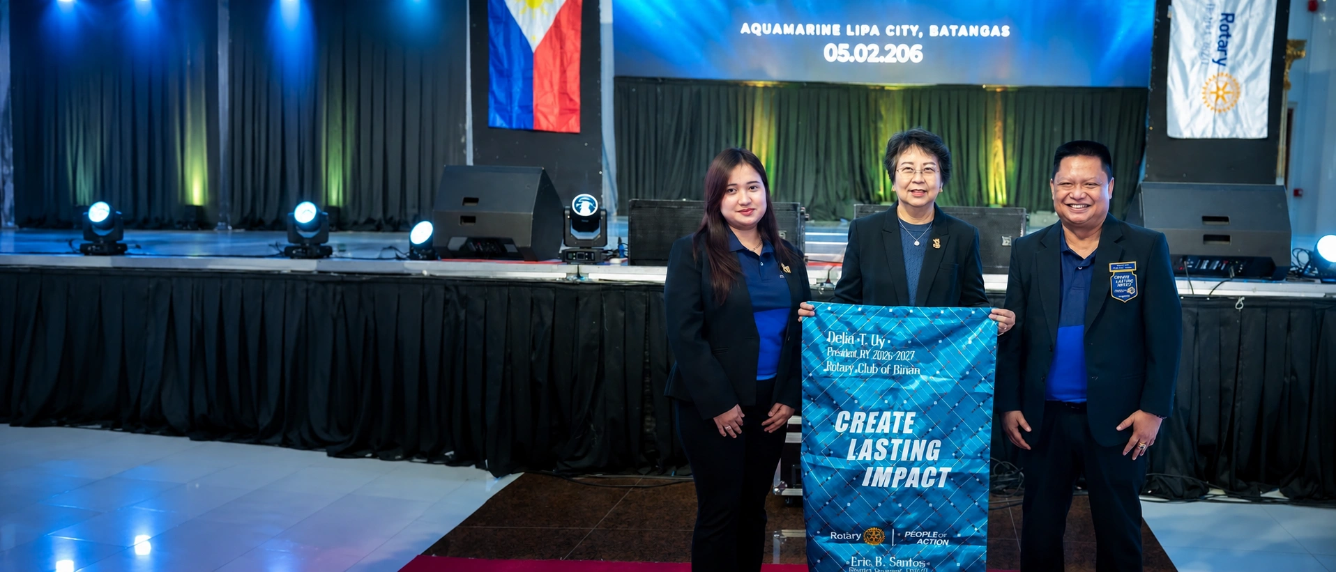 Rotary Club of Metro Biñan members at a club activity